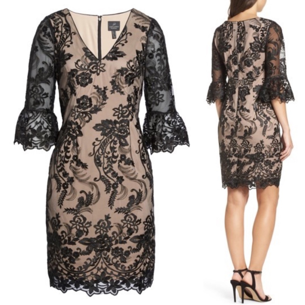 Adrianna Papell Eillen Embroidered Lace Dress